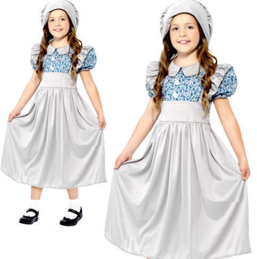 Girls Victorian School Girl Fancy Dress Dickens Book Day Childrens