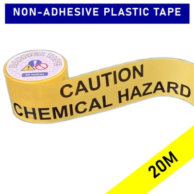 HAZZATAPE CHEMICAL HAZARD - instant barrier tape - plastic cordon warning tape - 20M roll