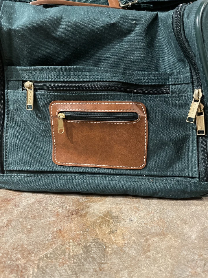 Bolso de hombro vintage verde Jaguar equipaje de mano cosmético para pasar la noche Foto 4 de 4