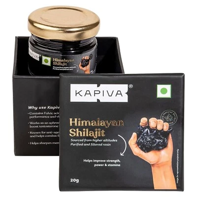 Kapiva Himalayan Shilajit/Shilajeet Resin 20g Booster for Endurance and Stamina