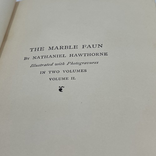 The Marble Faun by Nathaniel Hawthorne The Houghton, Mifflin and Co 1890 2 Vols - Picture 11 of 15