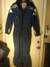 VTG One Piece Snow Suit HARD CORPS Retro Snowsuit Ski Bib 80s 90s Mens Medium 42