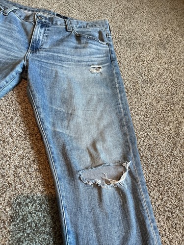 AG Jeans Women's 32R 36 X 26 The Nolan Relaxed Slim Distressed Denim Raw Hem - Picture 3 of 20