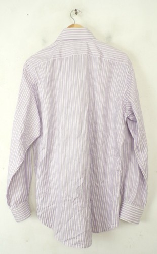 ETRO MILANO Mens Size 43 Light Purple & White Striped Dress Shirt - Picture 4 of 4