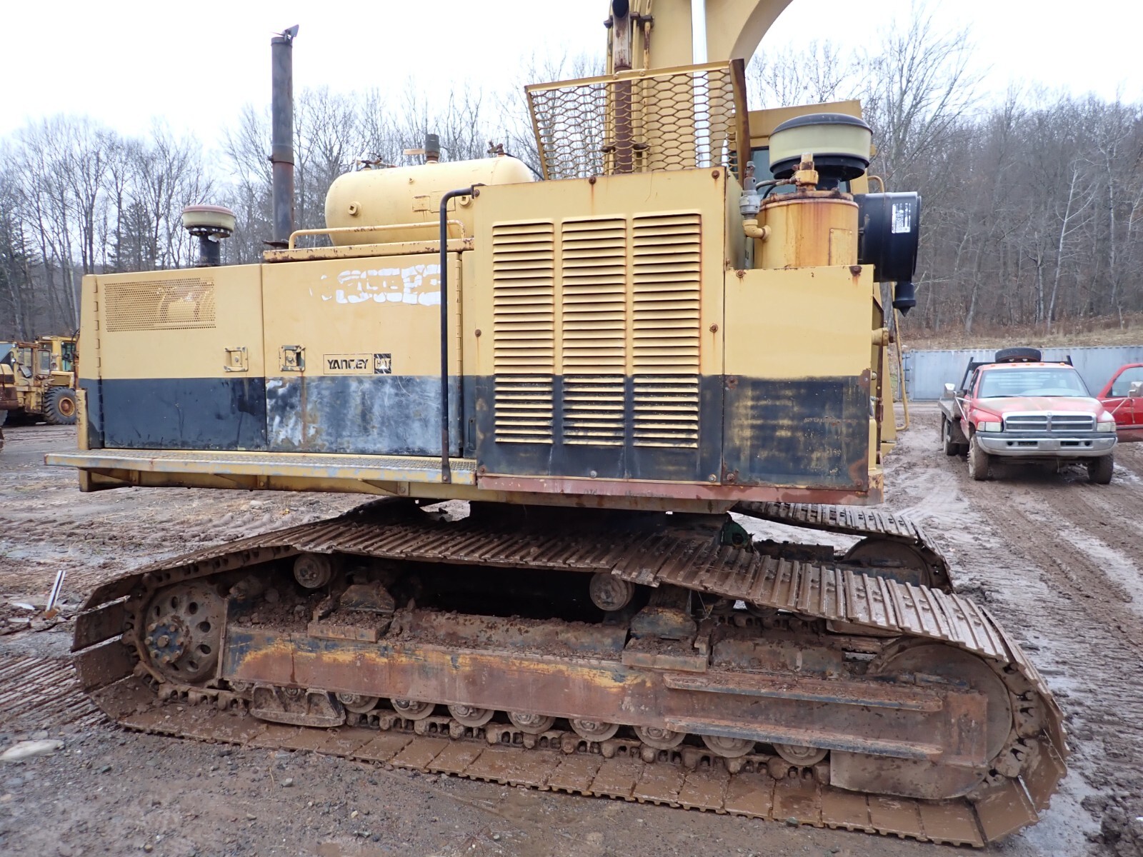 1985 Caterpillar 215B Excavator JOHN HENRY DRILL! Blast Hole Rock 215