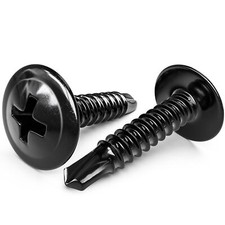 100PCS 8x1/2"  5/8" Truss Head Black Self Tapping Screws 410 Stainless Steel