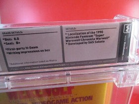 Werewolf: The Last Warrior (Nintendo NES) **BRAND NEW** Sealed! WATA 8.0 B+ Seal