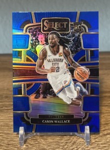 2023-24 Panini Select NBA Cason Wallace Blue Prizm Concourse Rookie Thunder 88