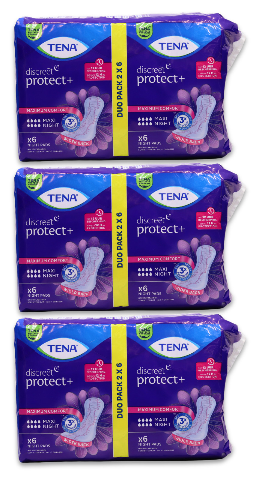 36x TENA Discreet Maxi Night Pads (6 Packs of 6) Brand New Packs - Image 6