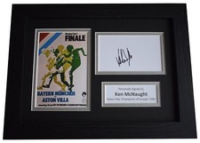Ken McNaught Signed A4 Framed Autograph Photo Aston Villa European Cup Winner 82