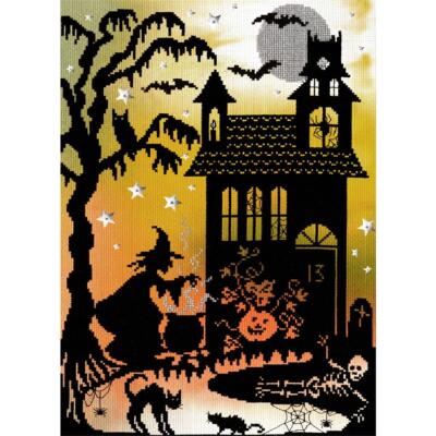 Bothy Threads Kreuzstich-Set ''Kürbishaus'', 26x36cm, XE4P, Zählmuster