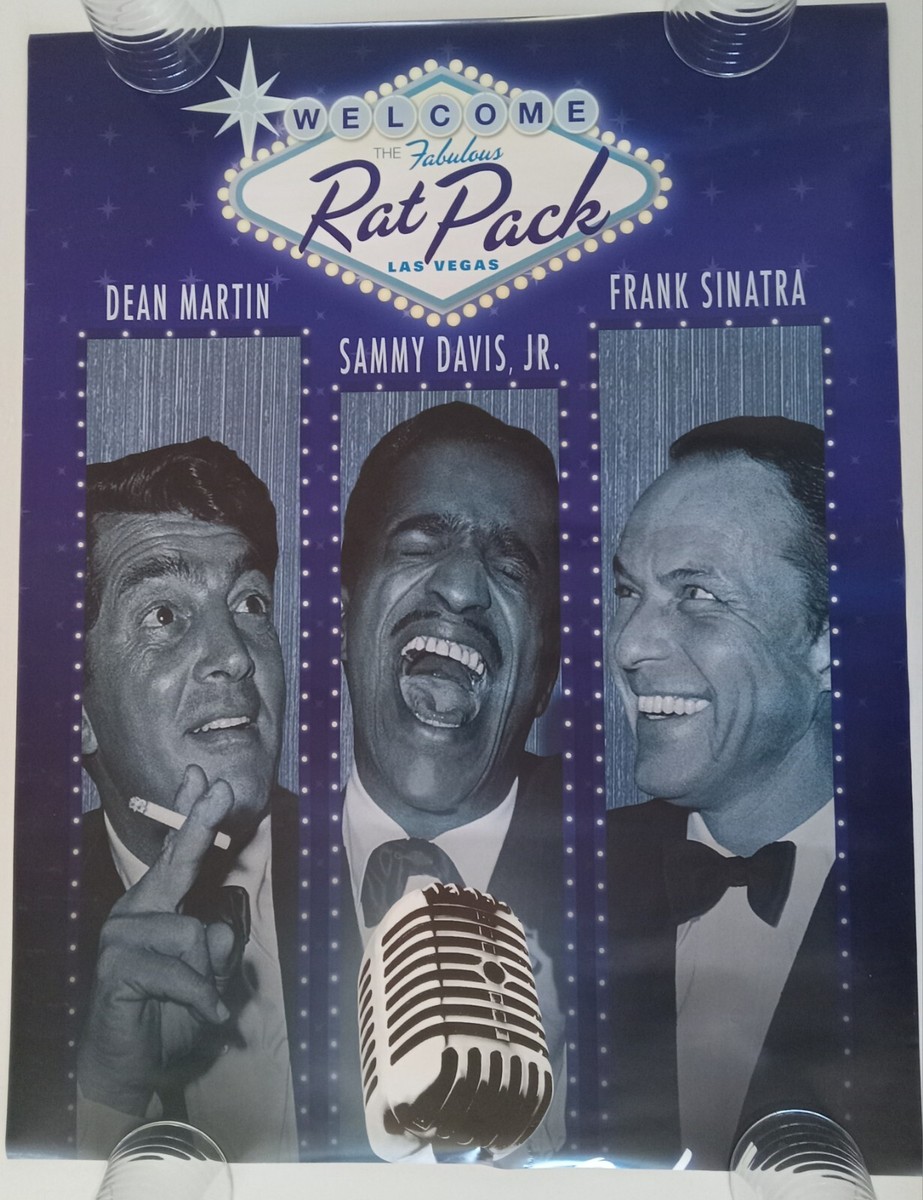 The Rat Pack Vintage Poster Sammy Davis jr. Frank Sinatra Dean