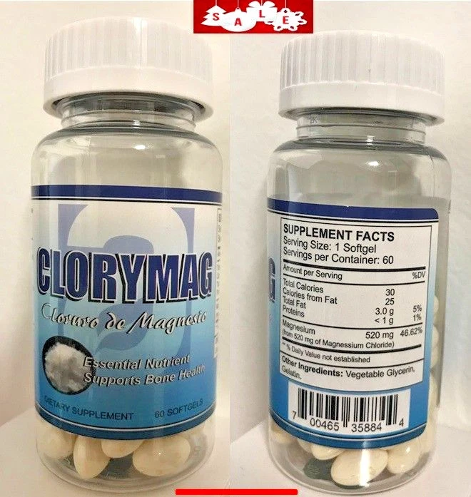 Cloruro de magnesio Clorimag 520 mg Apoyo a la salud ósea Magnesio Foto 3 de 4