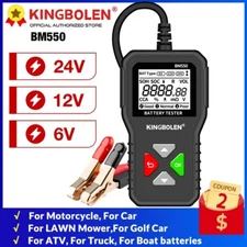 BM550 Car Battery Tester Analyzer Cranking Charging Test 6V 12V 24V CCA100~2000