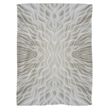 Mushroom Blanket Trippy blanket psychadelic blanket white throw blanket beige
