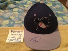 FORREST WHITLEY SIGNED QUAD CITY RIVER BANDITS BASEBALL CAP/ HOUSTON ASTROS