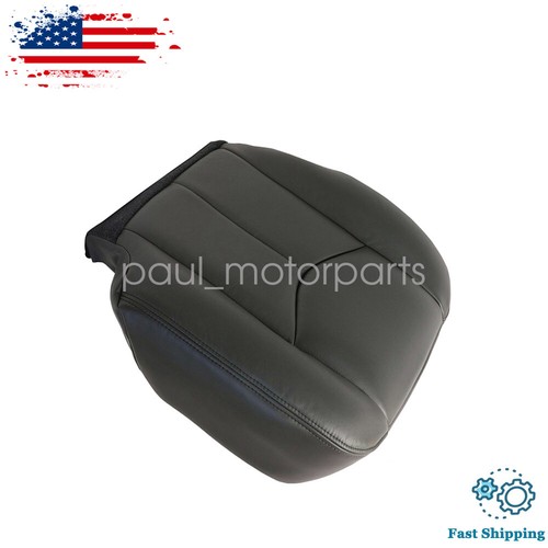 Housse De Siège Conducteur Bas Pour Chevy Silverado/Avalanche 2003-2006 - Simili Cuir Gris Foncé - Installation Facile
