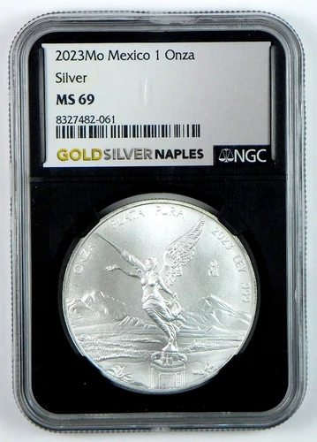 2023Mo Mexico 1 Onza Libertad 1 Oz .999 Fine Silver Coin - NGC MS 69