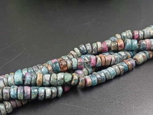 Natural Multi Stone Heishi Disc Beads Strands Tyre Shape Stone Smooth Gemstone - Picture 49 of 52