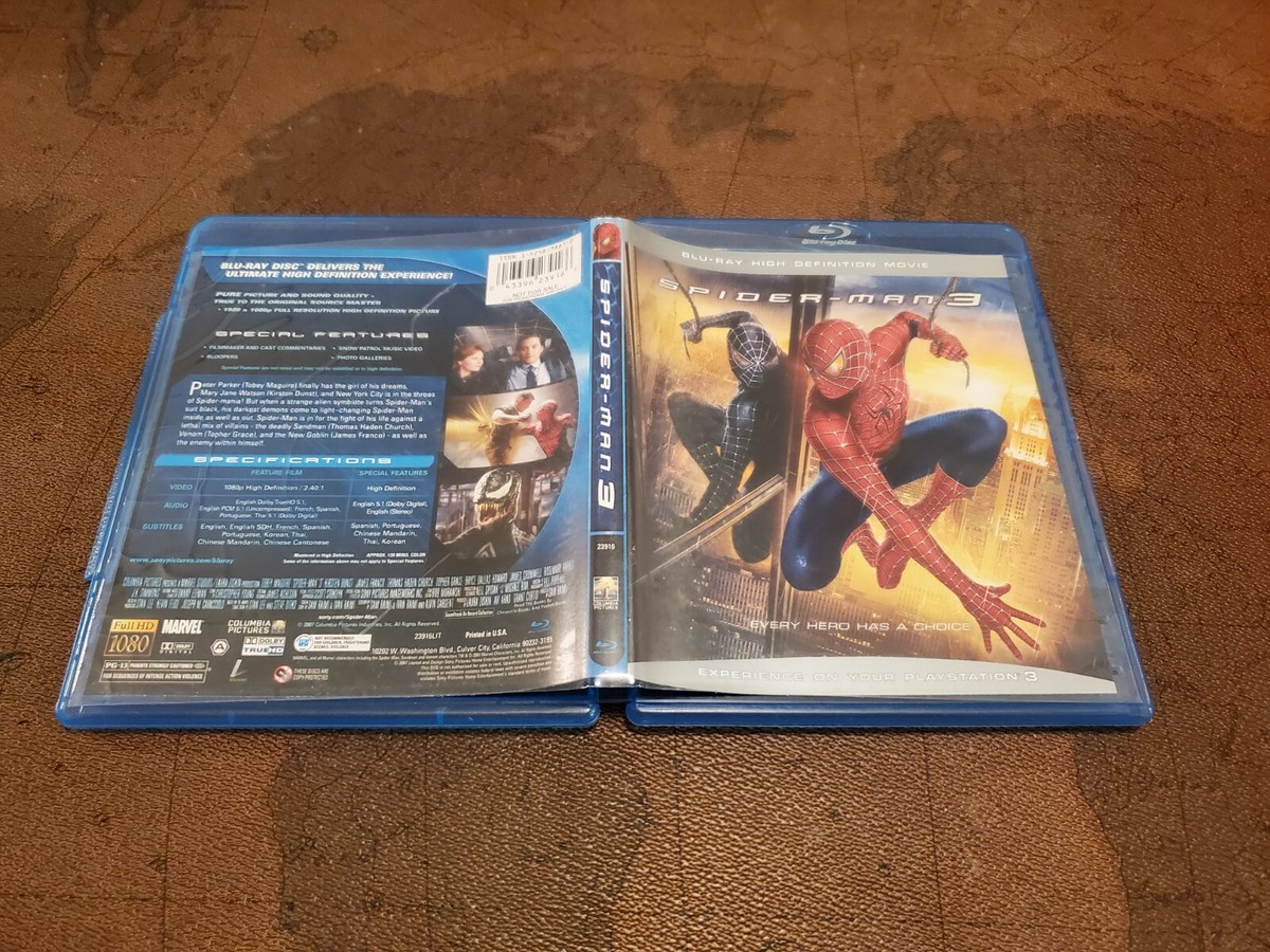Spider-Man 3 Blu-ray PS3 Edition MINT 43396159327| eBay