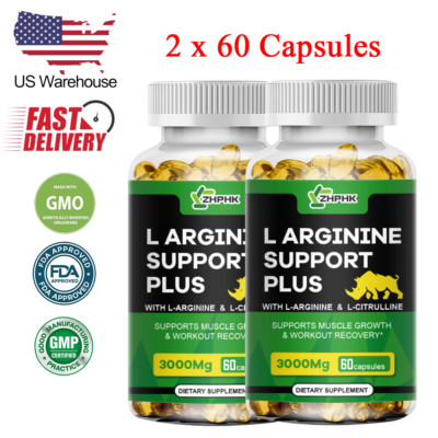 L-Arginine 120 Nitric Oxide,Testosterone Booster,Energy Support Capsules 3000 mg