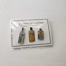 House of Suntory Japanese Whisky Enamel Lapel Pin Haku, Suntory, Roku ~
