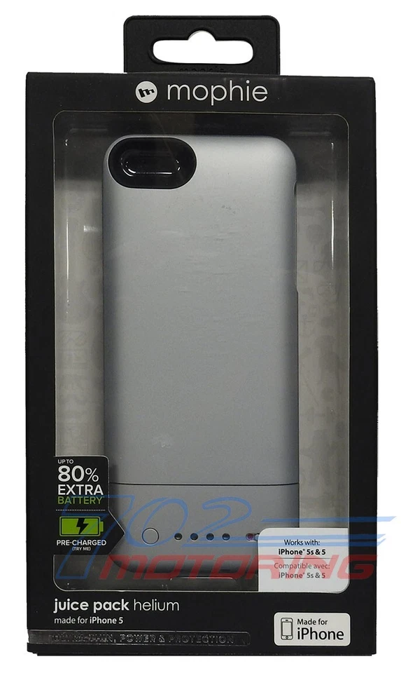 MOPHIE JUICE PACK HELIUM 适用于 iPhone 5 / 5S (1,500MAH) 80% 额外电池 - 银色 — 第 2/2 张图片