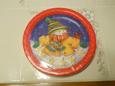 NEW 12 Christmas Paper Plates Dessert Plates 7 " diameter by American Greetings