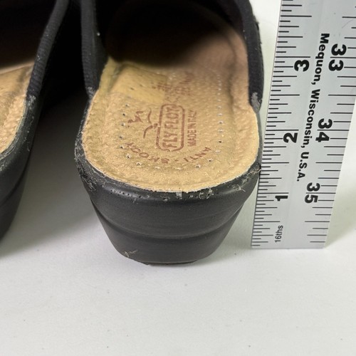 Fly Flot Mesh Slip On Clogs Womens Size 40 US 8 Black Wedge Comfort Shoes Italy - Picture 9 of 10