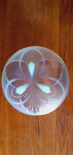 Coupe Art Déco Année 40 En Verre Moulé Opalescent DLG de Sabino Ou Verlys - Imagen 4 de 15