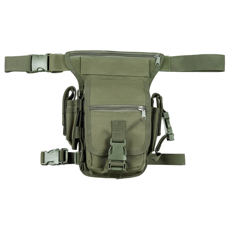 Outdoor Hip Bag, kaki, fixation pour la jambe et la ceinture - Photo 1/1