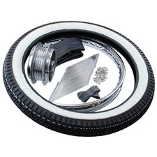 Hinterrad komplett Satz 2.75-17, 2 3/4x17 Nabe 120mm Weißwand Reifen für Zündapp