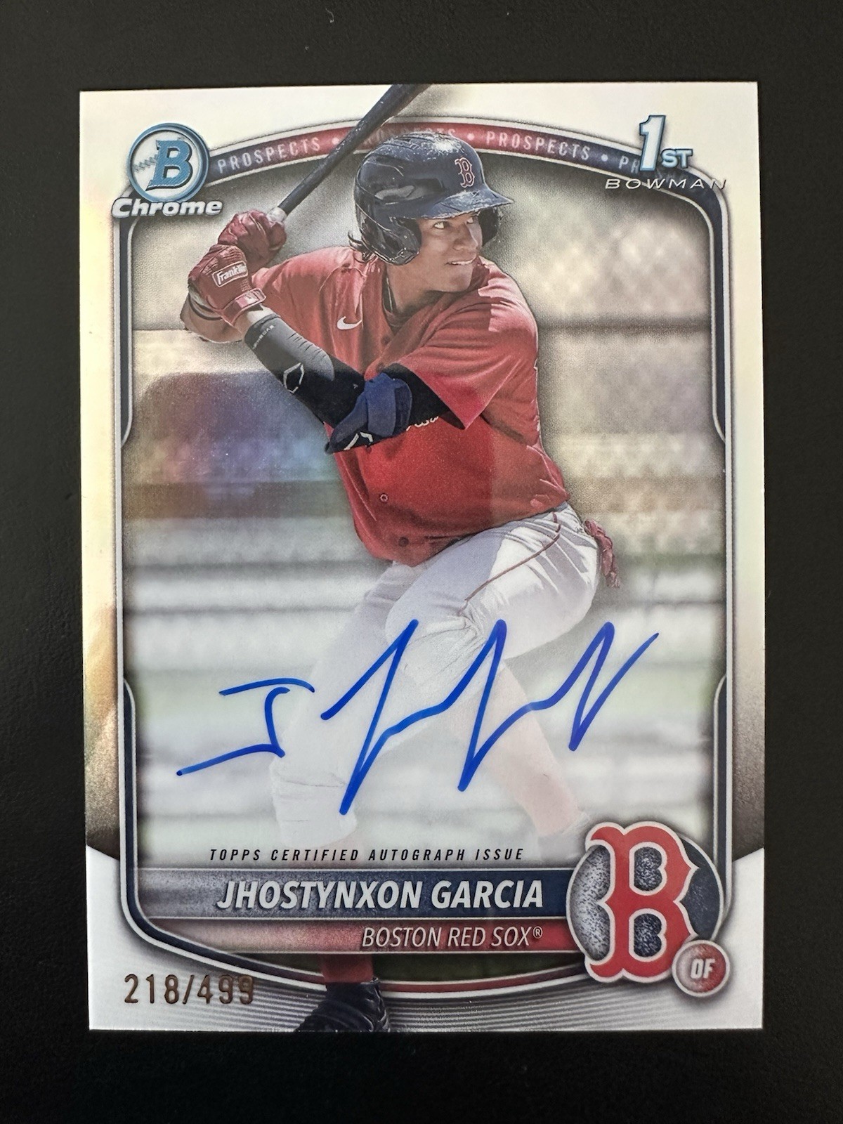 Jhostynxon Garcia 2025 Bowman Chrome 1st Refractor Auto #CPA-JGA /499