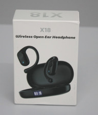 Kabelloser Open-Ear-Kopfhörer Bluetooth mit USB-C, LED-Anzeige Schwarz X18 – Bild 2