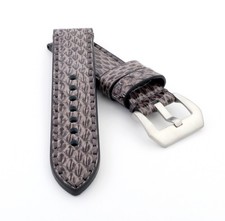 Echt Python-Schlange Uhrenarmband Modell Python-SR grau 20 mm