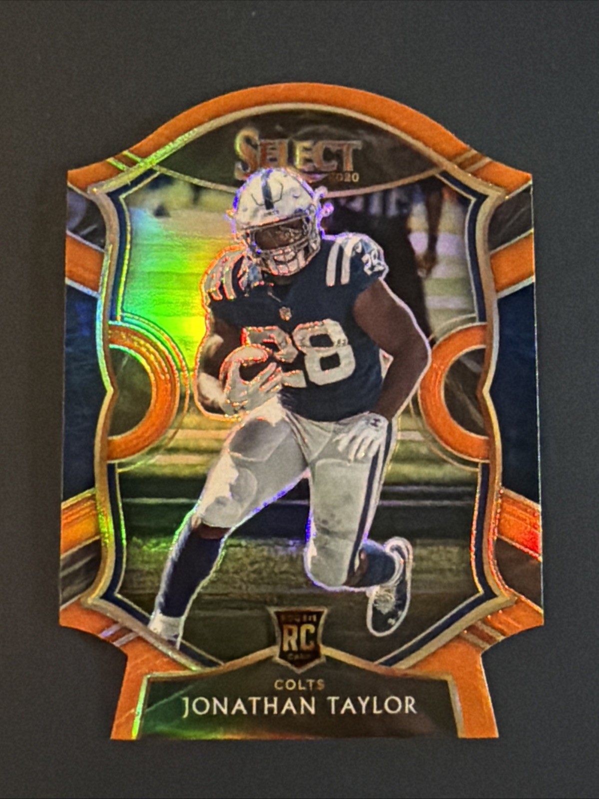 2020 Panini Select - Concourse Jonathan Taylor #53 Orange Prizm Die-Cut (RC)