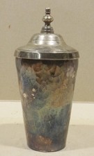 Antico Angelaufener Argentato/Argento? Bicchiere (Hammerdekor) con Coperchio