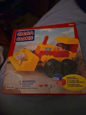 Vintage Mega Bloks Ritvik Bulldozer Construction- Micro 50 Pc Set 9983 Set, New