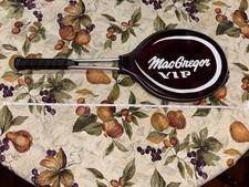 RARE Macgregor VIP Medium 4 1/2  Tennis Racquet Handcrafted in Italy Cover Nice 