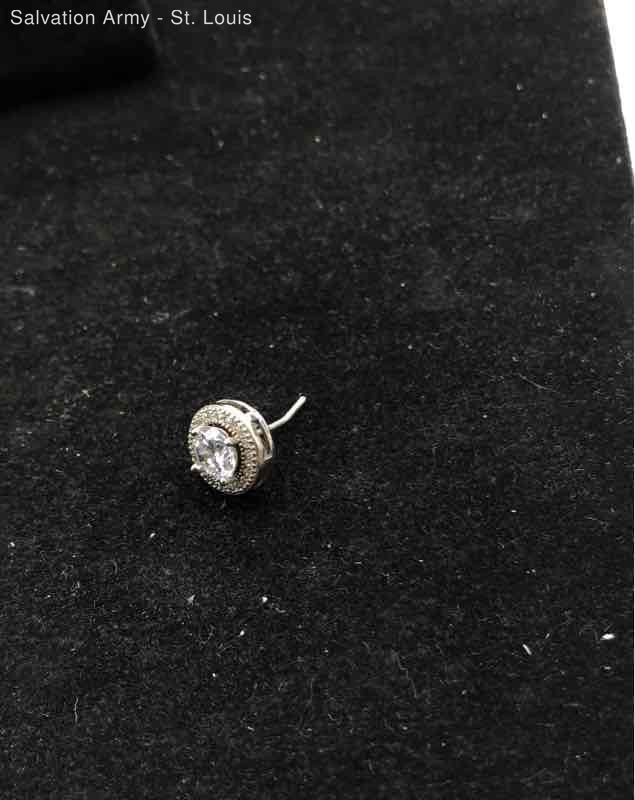 Womens Silver Tone Stackable Butterfly Clasp Diam… - image 4