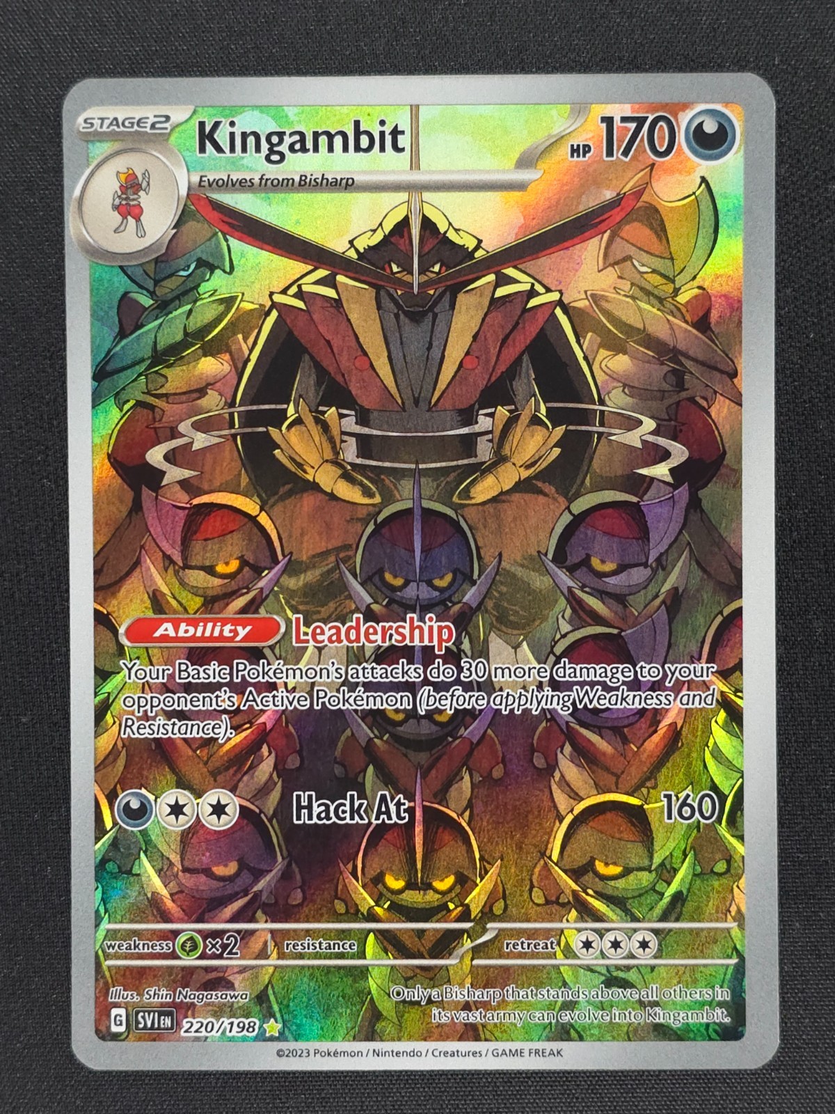 Kingambit 220 Pokemon SVI Scarlet Violet 2023 NM 🔥🔥🔥