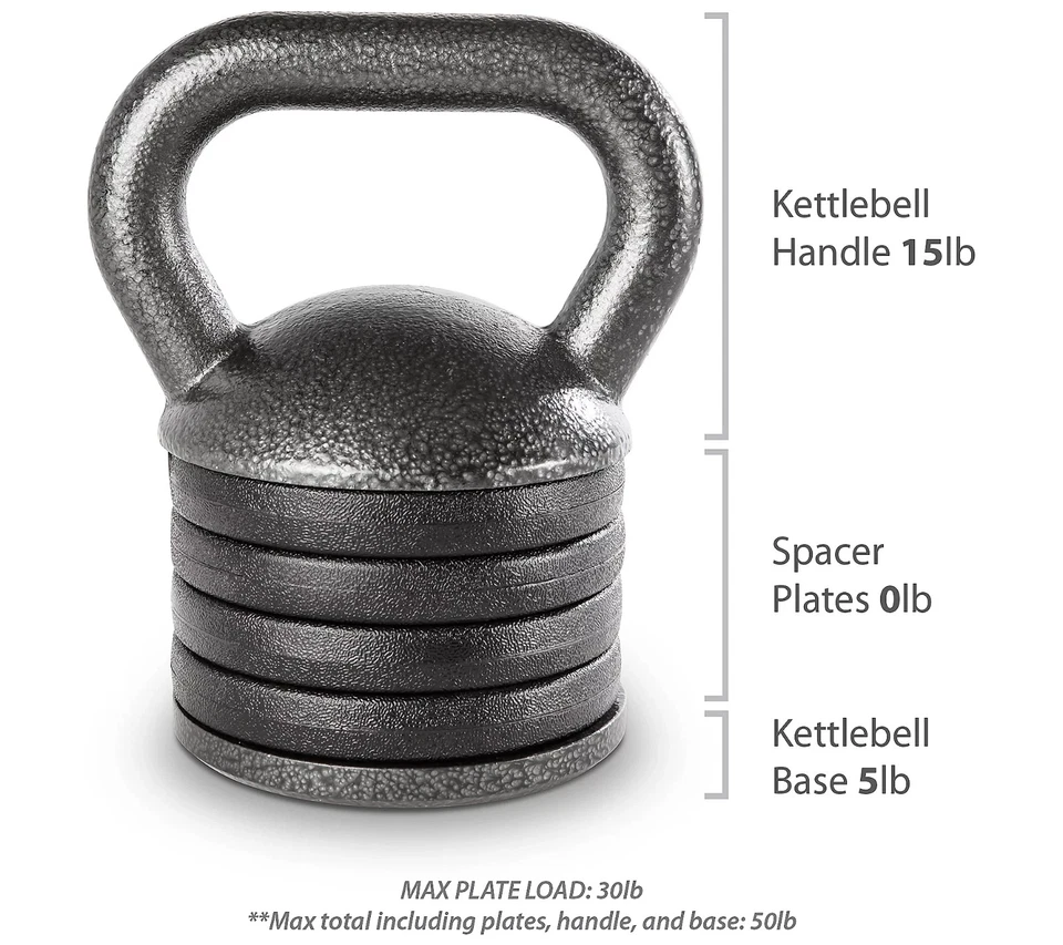 Campana de hervidor ajustable Apex 20 libras. Entrenamiento de levantamiento de pesas incluido APKB-5009 Foto 2 de 4