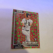 Colson Montgomery 2026 Topps Series 1- Pink & Green Holiday Polka Dot RC