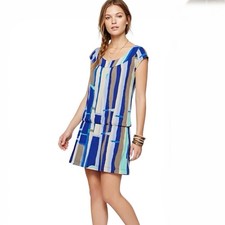 BCBGMAXAZRIA Color block Dress Sz Small Womens Tunic Retro 90’s Y2k Colorful