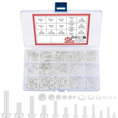 Nylon Schrauben Muttern Unterlegscheiben Sortiment Set M2 M2.5 M3 M4 M5 M6