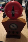 Vintage Coca-Cola Wooden Case AM/FM Radio Lighted Dial & Globe Retro Look WORKS