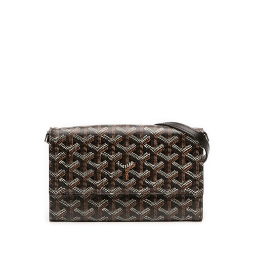 Goyard ine Varenne Continental Wallet On Strap Pre-Loved Crossbody Bag Black
