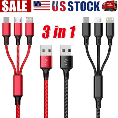 #ad #ad 3in1 Fast USB Charging Cable Universal Multi Function iPhone 17 Charger Cord lot $134.88