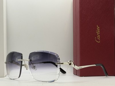 Cartier Panthere 60mm Diamond Cut Gradient Grey Lens  display picture 1