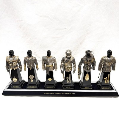 Star Trek Armor of the Galaxy Franklin Mint ALL 6 figures and Stand Rare